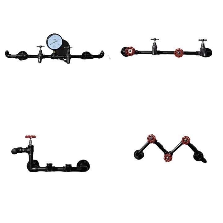 👉台灣現貨免等24H內寄👈工業風loft水管復古衣帽架貨架牆架展示架鐵管法蘭片一字隔板書架壁床頭檯酒吧裝潢餐廳民宿衣架-細節圖2