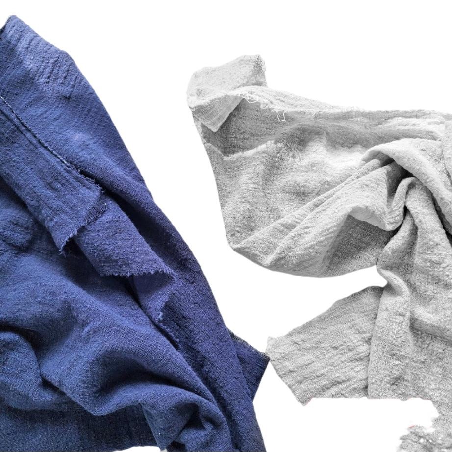 【台灣現貨24H內寄出】水洗棉麻餐巾布棉麻布肌理棉麻布水洗布美食餐巾毛邊肌理茶巾素色茶巾復古手工作舊攝影餐巾拍照道具棉麻-細節圖2