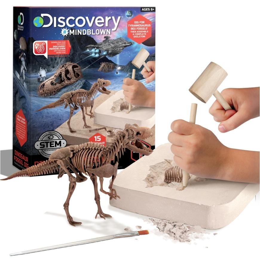 Discovery 恐龍化石挖掘套組-霸王龍立體拼圖 4894088052862-細節圖2