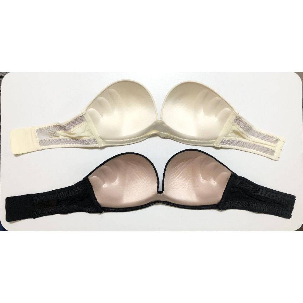 全新降價轉賣!!75C無肩帶內衣聚攏防走光蕾絲比基尼無痕無鋼圈內衣-細節圖2