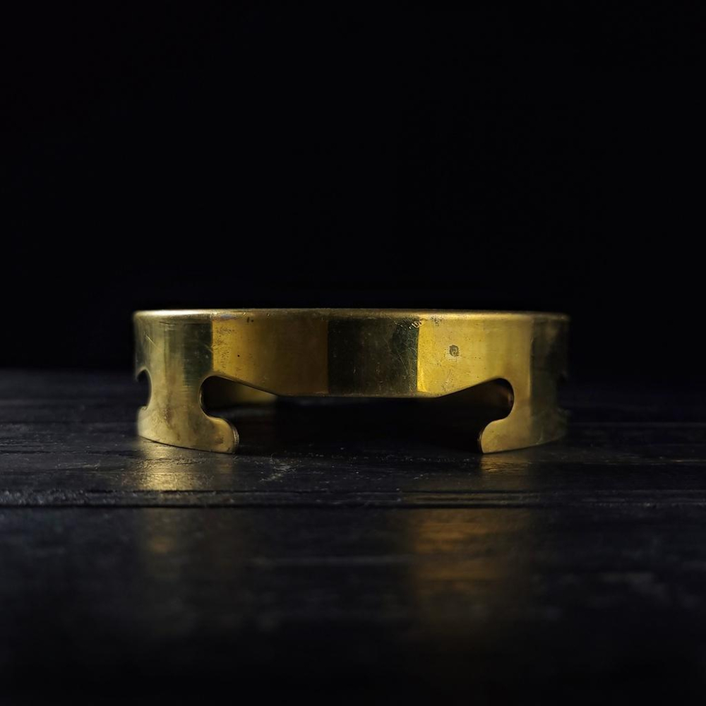 【台灣現貨】歐式復古黃銅座架-Vintage舊物中古老件二手銅器拍照道具黃銅皇冠盤黃銅碟黃銅菸灰缸靜物擺件 | 伯爵古器-細節圖7