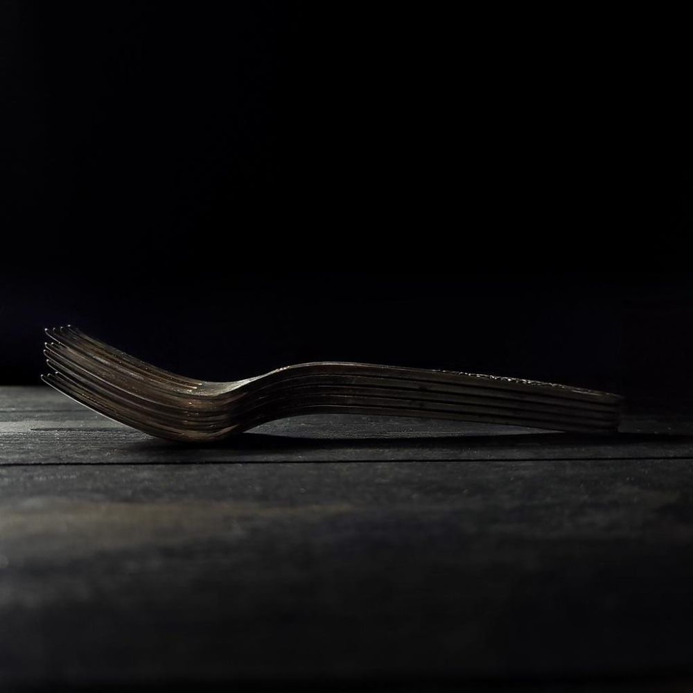 【台灣現貨】歐式復古鍍銀叉子組(5支)-Vintage舊物中古老件二手銀器西洋叉子鍍銀餐具銀器叉子拍照道具 | 伯爵古器-細節圖3