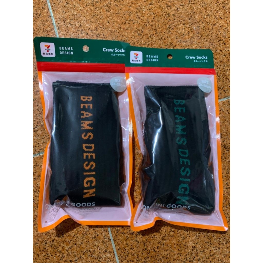 BEAMS 襪子 聯名系列商品 中筒襪 短筒襪 COMBINI GOODS 台灣製造 7-11 BEAMS DESIGN-細節圖3