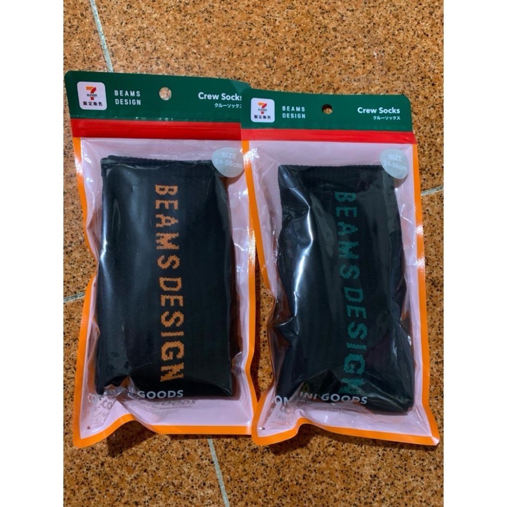 BEAMS 襪子 聯名系列商品 中筒襪 短筒襪 COMBINI GOODS 台灣製造 7-11 BEAMS DESIGN-細節圖3
