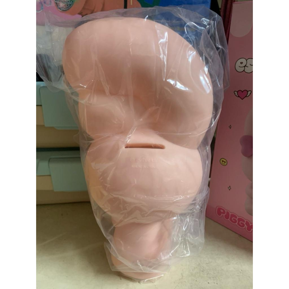 艾絲樂小兔 公仔存錢筒 711集點 艾斯樂小兔 ESTHER BUNNY韓國聯名 撲滿 粉紅兔 造型立體 存錢桶 愛樂絲-細節圖3