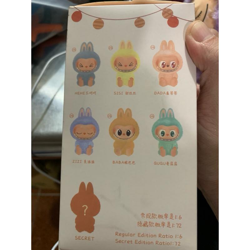 坐坐派對 ZIZI 美滋滋 LABUBU 搪膠毛絨盲盒 已拆 非正版-細節圖3