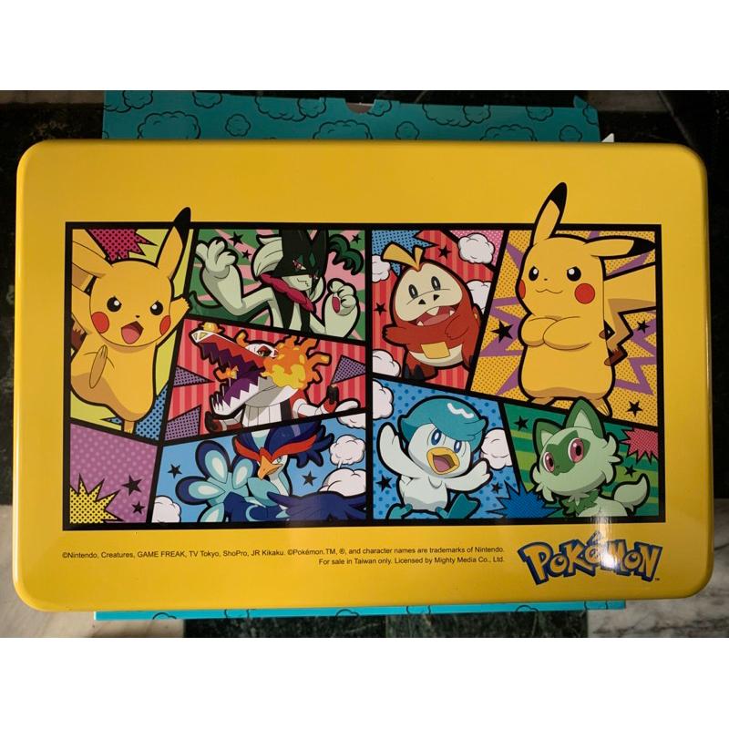 無餅乾 皮卡丘鐵盒 寶可夢Pokemon手提禮盒 盒子 寶可夢歐式小圓餅乾手提禮盒 餅乾盒 寶箱糖果盒收納盒 寶可夢卡牌-細節圖2