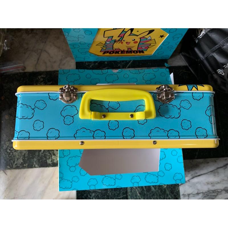 無餅乾 皮卡丘鐵盒 寶可夢Pokemon手提禮盒 盒子 寶可夢歐式小圓餅乾手提禮盒 餅乾盒 寶箱糖果盒收納盒 寶可夢卡牌-細節圖3