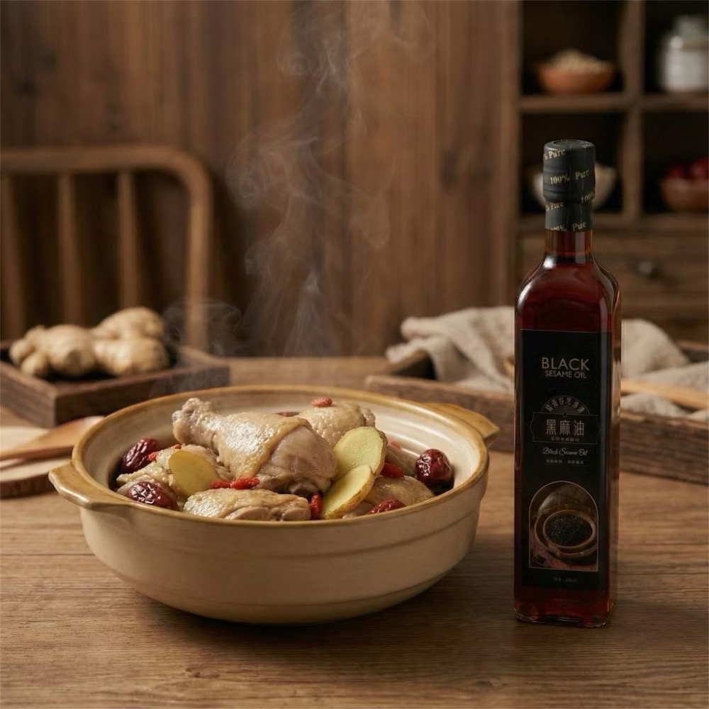純正100%冷壓初榨黑芝麻油（原料：台灣芝麻）-細節圖3
