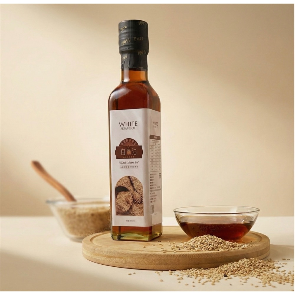 純正100% 冷壓初榨白芝麻油-細節圖2