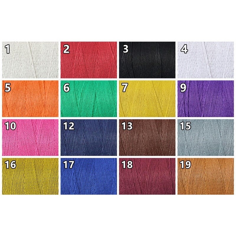 【翰翰手作材料】粗棉線 棉繩1.5mm 32色 背袋線 480公克 編織線 6股棉線 (束口袋、麻花繩、吊繩)-細節圖3