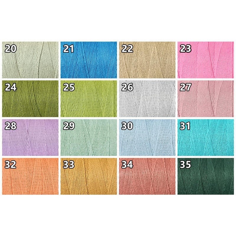 【翰翰手作材料】粗棉線 棉繩1.5mm 32色 背袋線 480公克 編織線 6股棉線 (束口袋、麻花繩、吊繩)-細節圖4