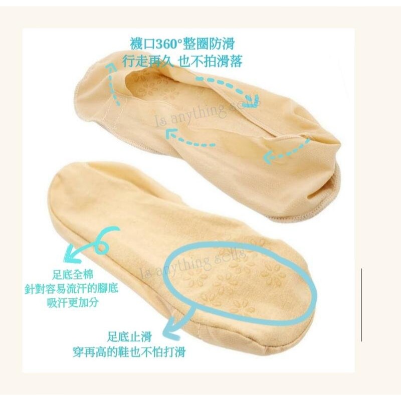 ✦Is anything sells♥ YABY 360度防滑加大無痕/蕾絲隱形襪套 7375/7376-細節圖4