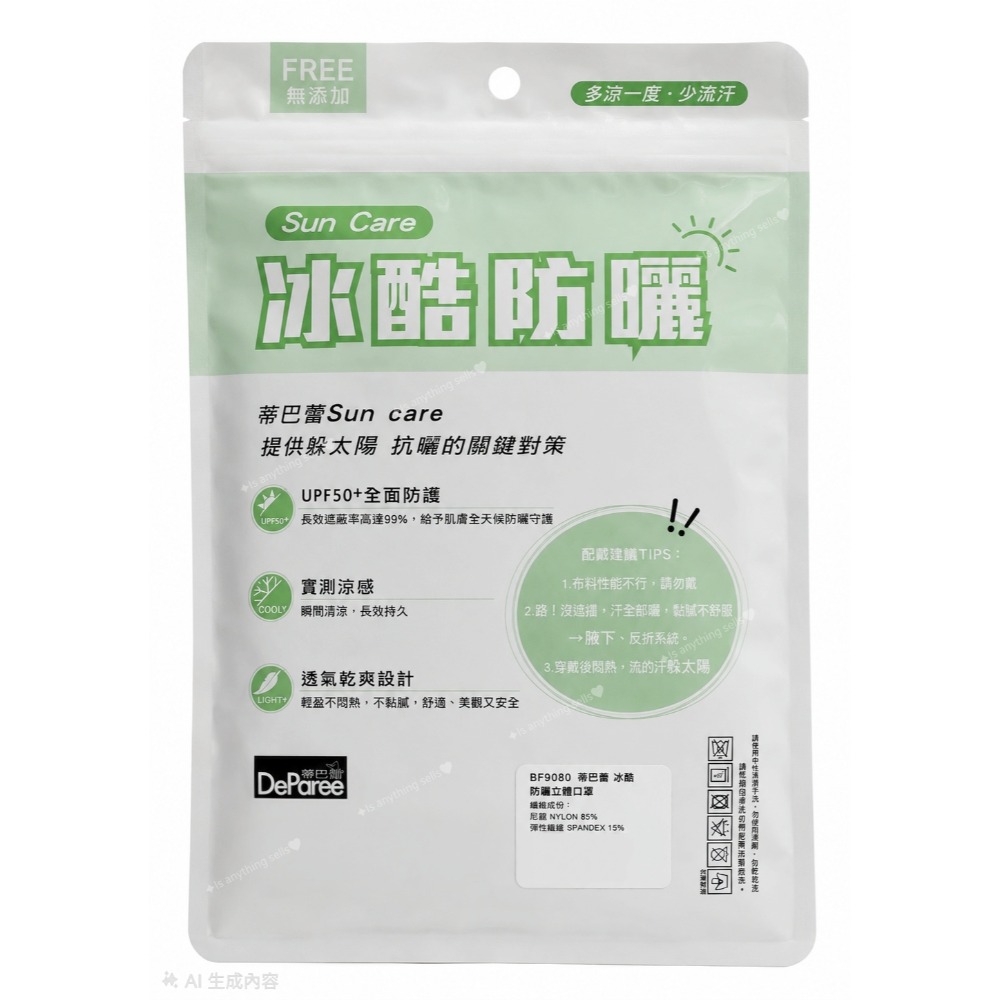 ✦Is anything sells♥ 蒂巴蕾 冰酷防曬立體口罩BF9080-細節圖3