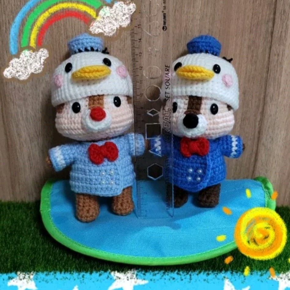 變裝奇奇＆蒂蒂🍬鈎針。針織。毛線娃娃～🍉-細節圖3