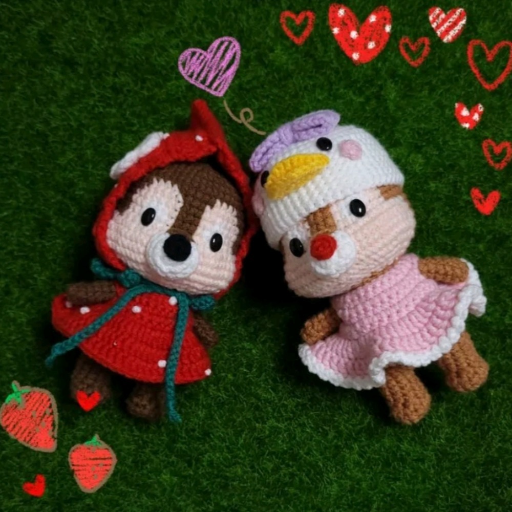 變裝奇奇＆蒂蒂衣服專區🐿鈎針。針織。毛線娃娃～🍉-細節圖3