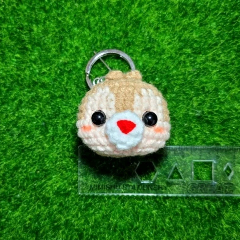 奇奇＆蒂蒂鑰匙圈～鈎針。針織。毛線娃娃～🍉-細節圖3
