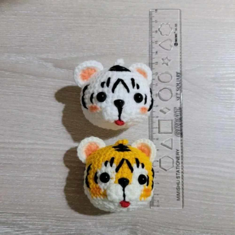 老虎鑰匙圈🐯🐯鈎針。針織。毛線娃娃～🍉-細節圖2