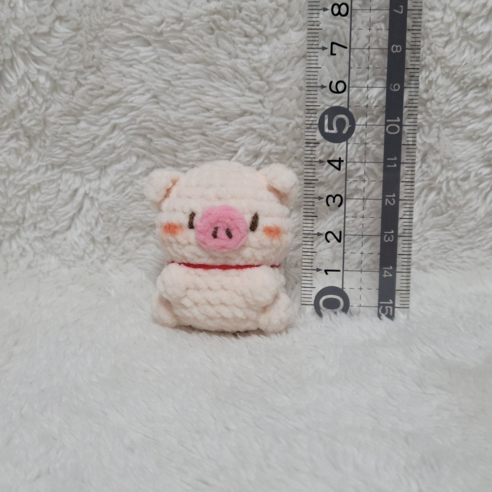 迷你小動物鑰匙圈😺鈎針。針織。毛線娃娃～🍉-規格圖1