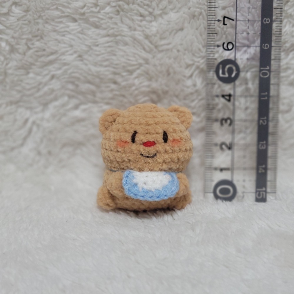 迷你小動物鑰匙圈😺鈎針。針織。毛線娃娃～🍉-規格圖1