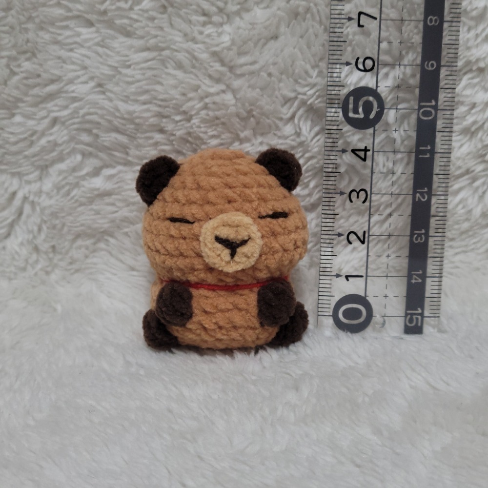 迷你小動物鑰匙圈😺鈎針。針織。毛線娃娃～🍉-規格圖1