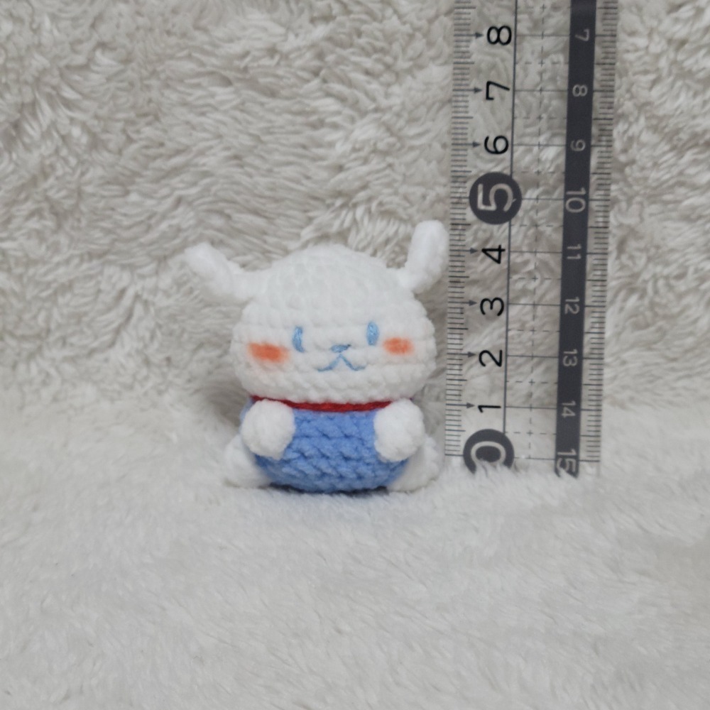 迷你小動物鑰匙圈😺鈎針。針織。毛線娃娃～🍉-規格圖1