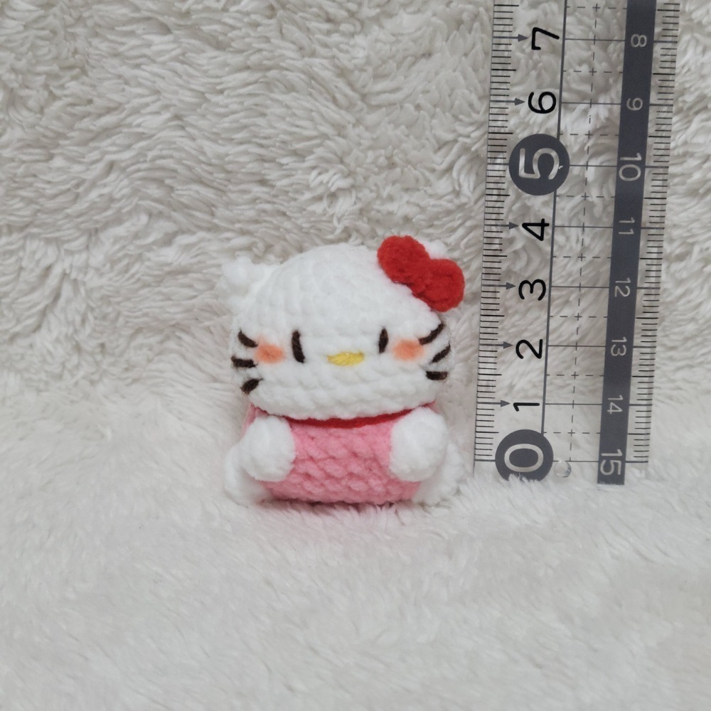 迷你小動物鑰匙圈😺鈎針。針織。毛線娃娃～🍉-規格圖1