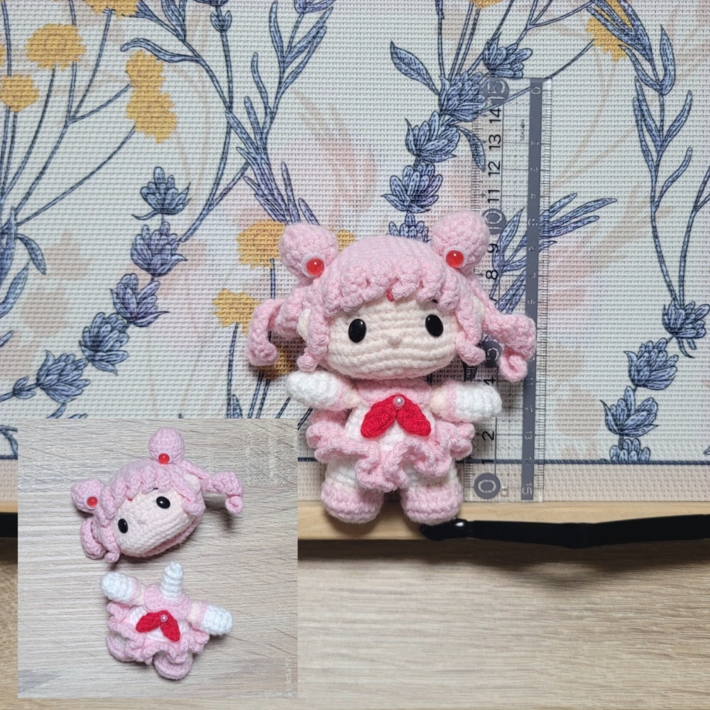 鈎針。針織。毛線娃娃～🍉美～～戰士～～🎀-規格圖9