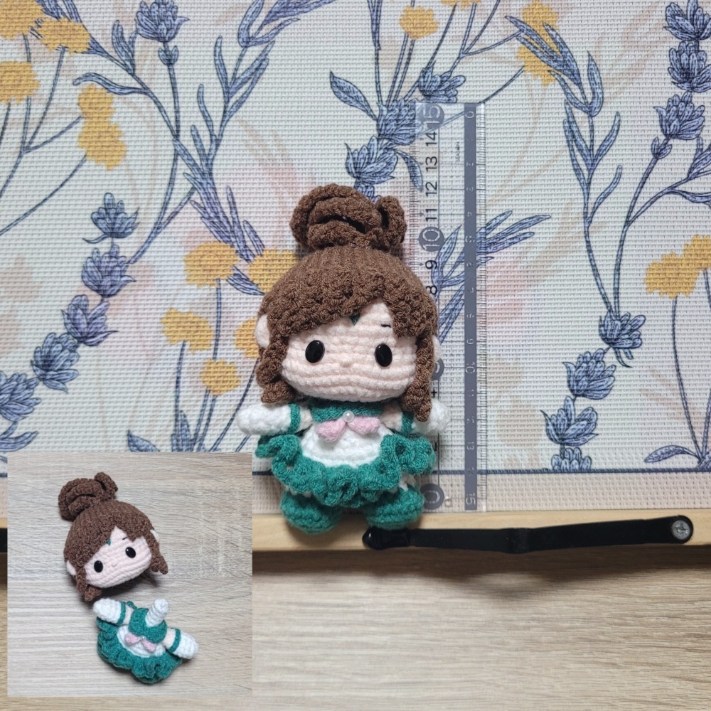 鈎針。針織。毛線娃娃～🍉美～～戰士～～🎀-規格圖9