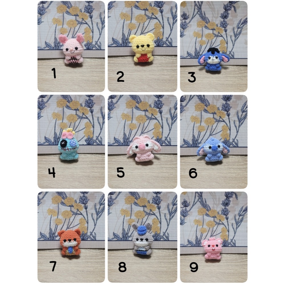 鈎針。針織。毛線娃娃～🍉迷你仔仔鑰匙圈🌈🌈-細節圖2