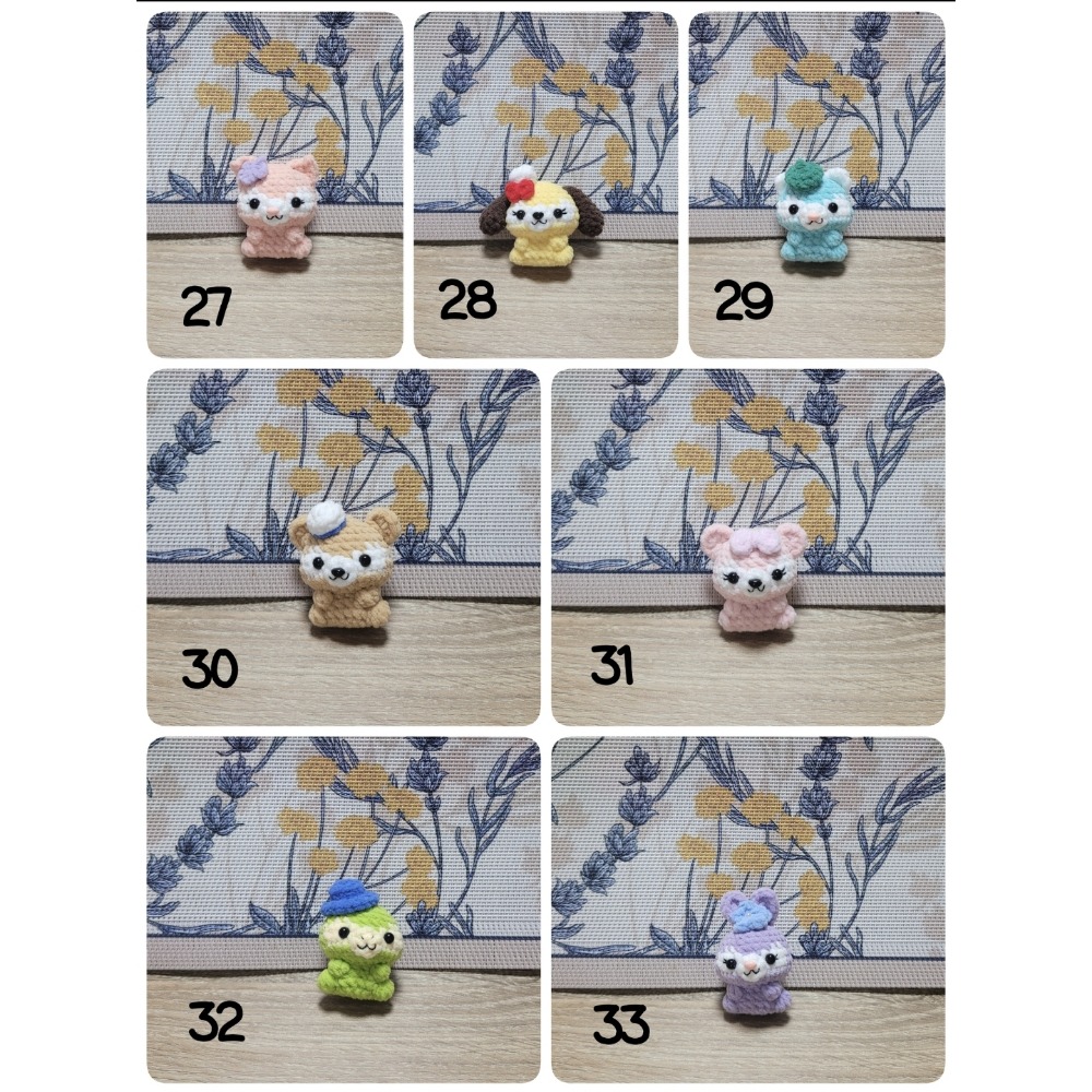 鈎針。針織。毛線娃娃～🍉迷你仔仔鑰匙圈🌈🌈-細節圖5