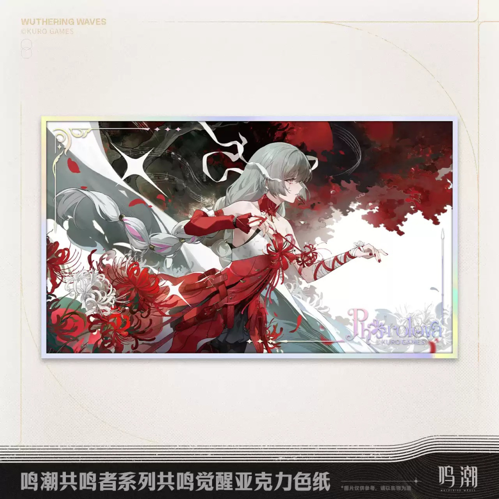 【26年1月預購】鳴潮 共鳴者主題 弗洛洛 卡提希婭 露帕 共鳴覺醒壓克力色紙 官方周邊 週邊 庫洛-細節圖2