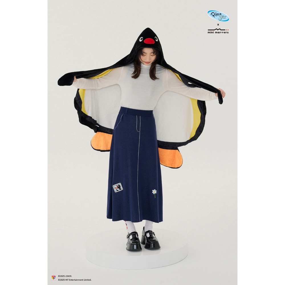 現貨🐯全新轉售 pingu披風  聯名款-細節圖3