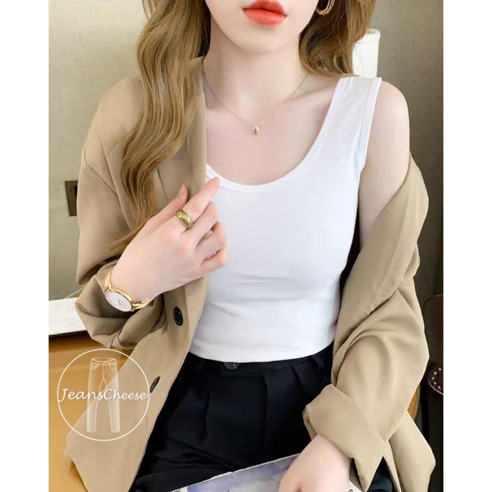 簡約純色顯瘦修身百搭 圓領背心 莫代爾上衣 莫代爾背心 內搭背心 打底上衣 外穿 無袖背心 無袖上衣 坦克背心-細節圖3