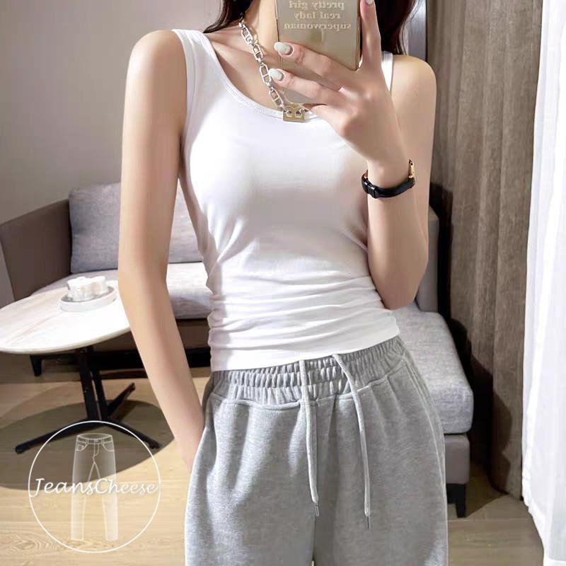 簡約純色顯瘦修身百搭 圓領背心 莫代爾上衣 莫代爾背心 內搭背心 打底上衣 外穿 無袖背心 無袖上衣 坦克背心-細節圖8