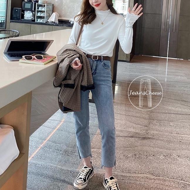 7色任選/雙面磨毛 立領 半高領 保暖衣 木耳邊上衣 立領上衣 半高領上衣 發熱衣 冬天上衣 打底衫 刷毛衣 長袖上衣-細節圖5