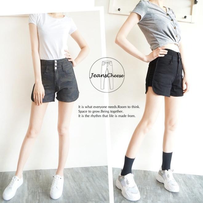 2色4碼/高腰排釦收腹提臀顯瘦.真理褲..A字短褲.休閒短褲.熱褲.辣妹必備.性感.高腰短褲.短褲女#.F6.5566-細節圖3