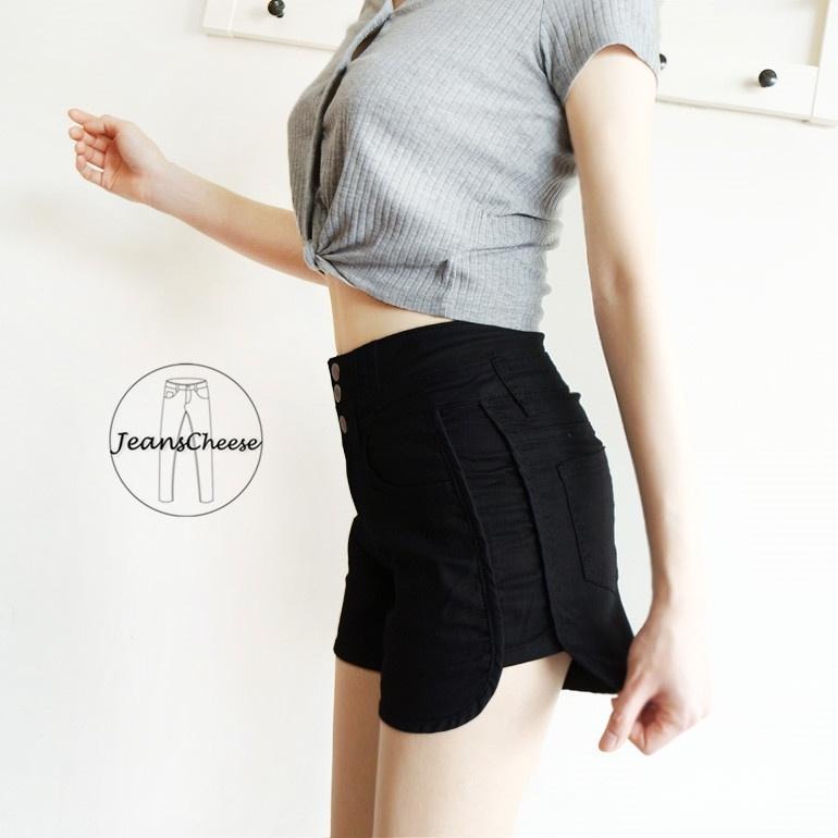 2色4碼/高腰排釦收腹提臀顯瘦.真理褲..A字短褲.休閒短褲.熱褲.辣妹必備.性感.高腰短褲.短褲女#.F6.5566-細節圖5