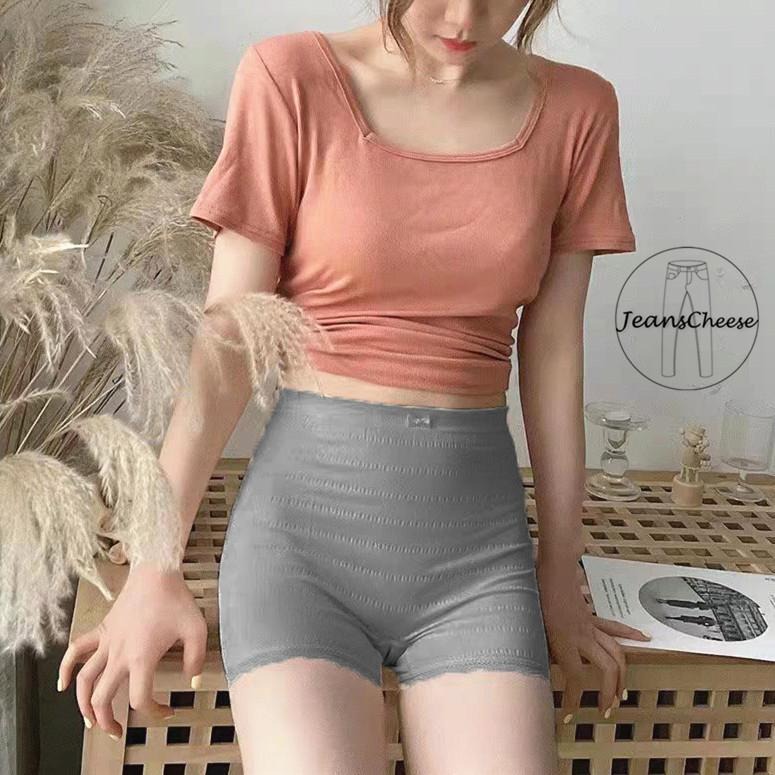 蕾絲木耳邊 高彈力棉質 安全褲 免穿內褲 貼心加襠設計 蕾絲內褲 無痕內褲 無縫內褲 防走光 打底褲 四角褲  女生內褲-細節圖5