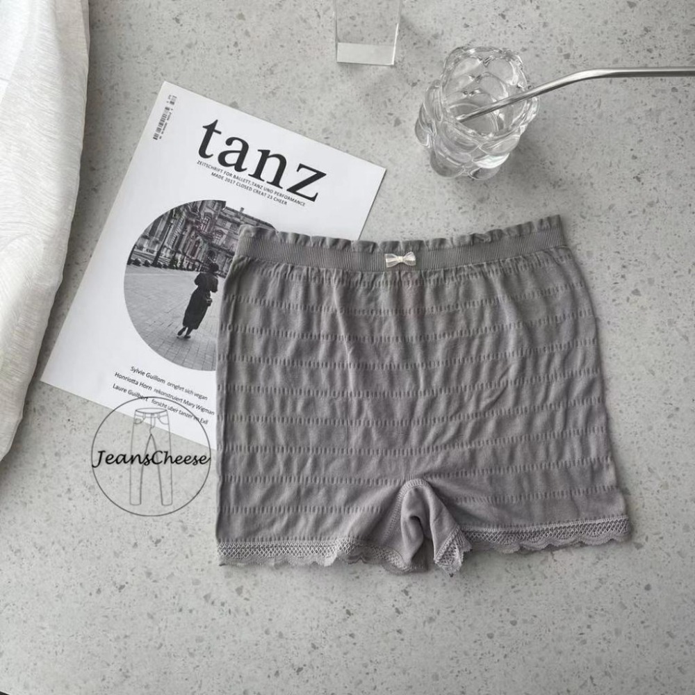 蕾絲木耳邊 高彈力棉質 安全褲 免穿內褲 貼心加襠設計 蕾絲內褲 無痕內褲 無縫內褲 防走光 打底褲 四角褲  女生內褲-細節圖6