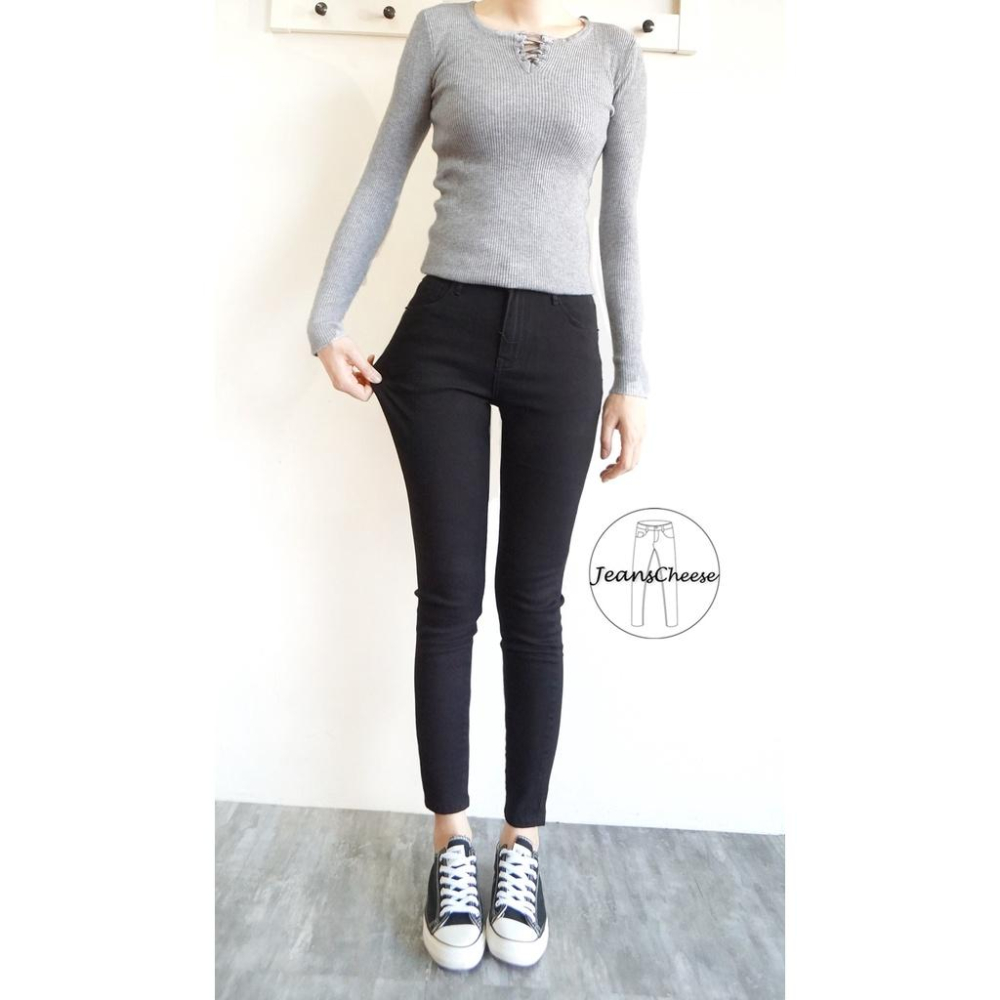 超顯瘦厚款挺版斜紋彈力素色黑褲.黑色長褲.工作褲.女生長褲.緊身褲.內搭褲女.打底褲.上班族女生衣著.F9.5795-細節圖3