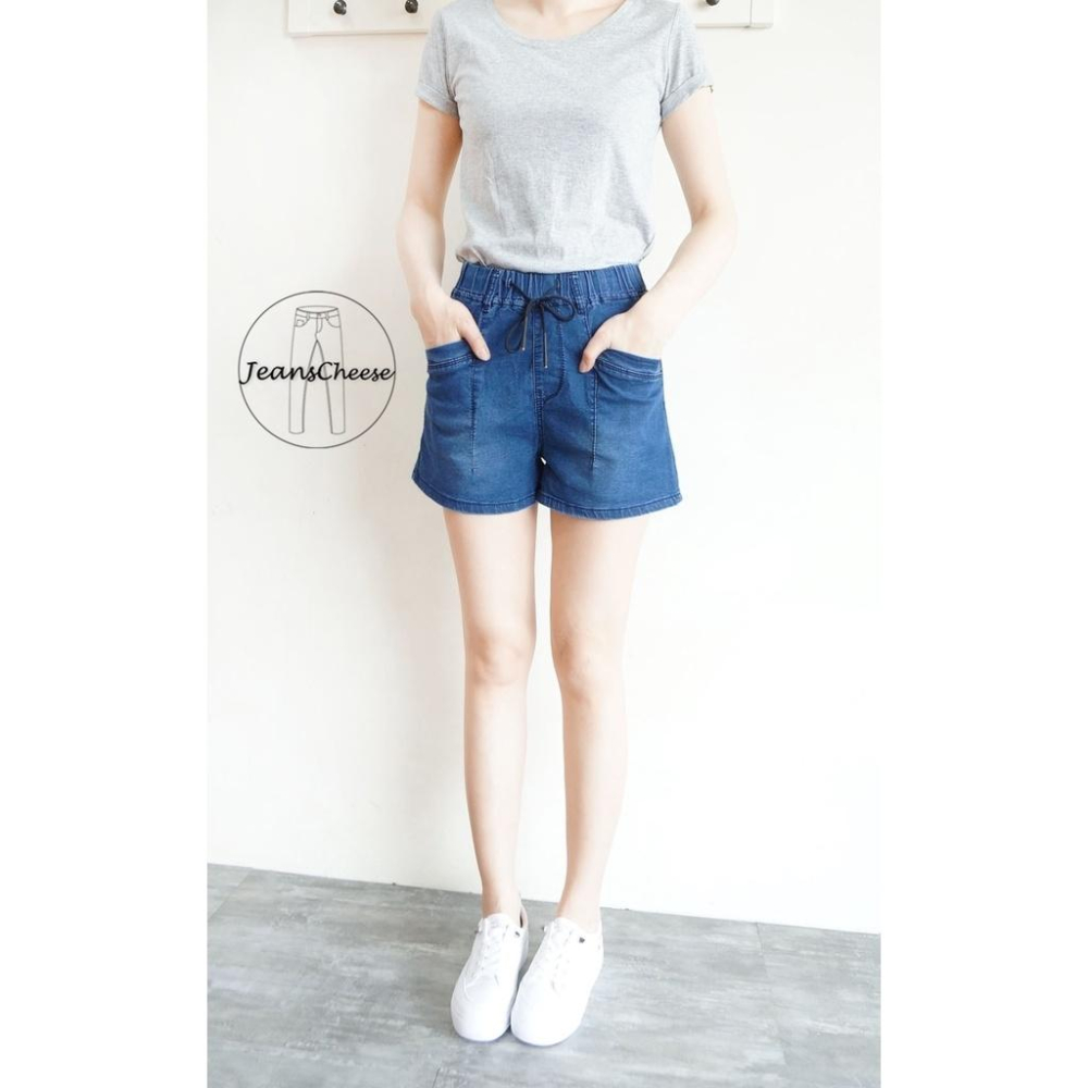 高腰A字顯瘦V剪裁口袋.牛仔短褲.高腰短褲.A字短褲.休閒褲.牛仔褲.休閒短褲.闊腿褲.寬鬆褲子.女生短褲.F9.066-細節圖4