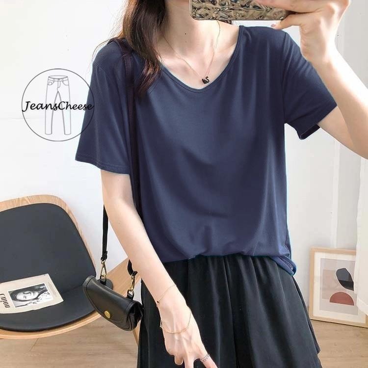 9色任選💖顯瘦韓妞款百搭短袖T恤 短袖棉T 大學T 短袖T恤 短袖上衣 短T 女生上衣 女裝 素T 圓領上衣 圓領t恤-細節圖8