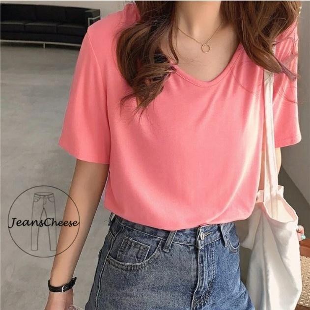 9色任選💖顯瘦韓妞款百搭短袖T恤 短袖棉T 大學T 短袖T恤 短袖上衣 短T 女生上衣 女裝 素T 圓領上衣 圓領t恤-細節圖9