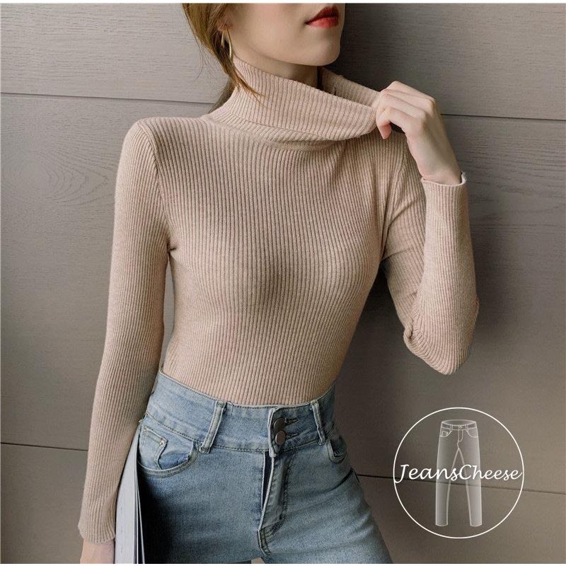 不磨膚.柔軟彈性.包芯紗.高領.翻領.針織上衣.針織毛衣.針織衫.長袖女.素T.長袖T恤.毛衣.冬天.保暖.外穿內搭衣-細節圖7