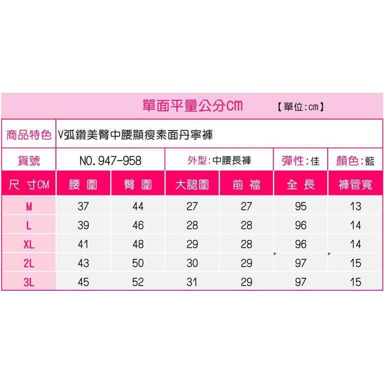 M~3L中腰 顯瘦V弧鑽美臀素面 丹寧 牛仔褲#.N7.958-細節圖2