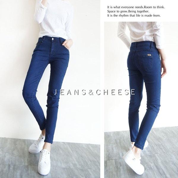 中低腰.顯瘦.超彈性.素色.仿牛仔長褲.女生長褲.褲子.打底褲.修身小腳褲.休閒褲.牛仔長褲.#.W9.5293-細節圖4