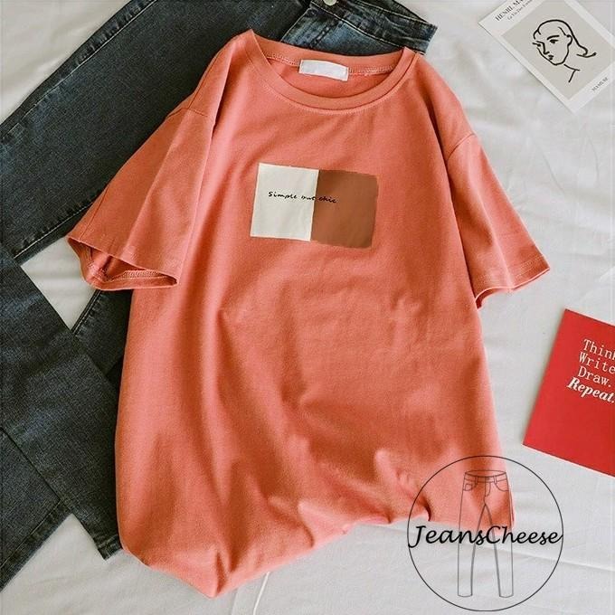 韓系顯瘦 簡約 百搭 T恤女 多巴胺 穿搭 短袖T恤 女生 大學T 寬鬆 T恤 ins 學院風 圓領 短袖 女生衣著-細節圖4