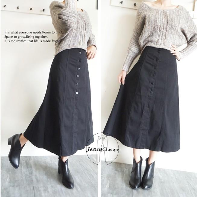 日系簡約✨氣質百搭✨包色款顯瘦A字長裙 A字裙 立體剪裁 大裙襬 圓裙 傘裙#.O5.5358-細節圖3