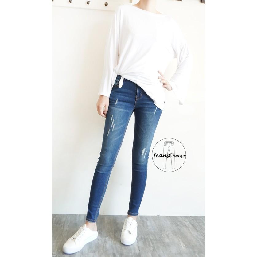 小編激推款🎉🎉簡約 歐美風超激瘦蜜桃臀 顯瘦 牛仔褲 復古刷色 牛仔長褲 小腳褲 窄管褲 #.O5.9257-細節圖5